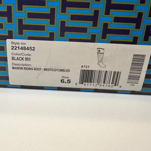 🎀Tory Burch Marion Quilted Leather Riding Boots - Black - Picture 12 of 16